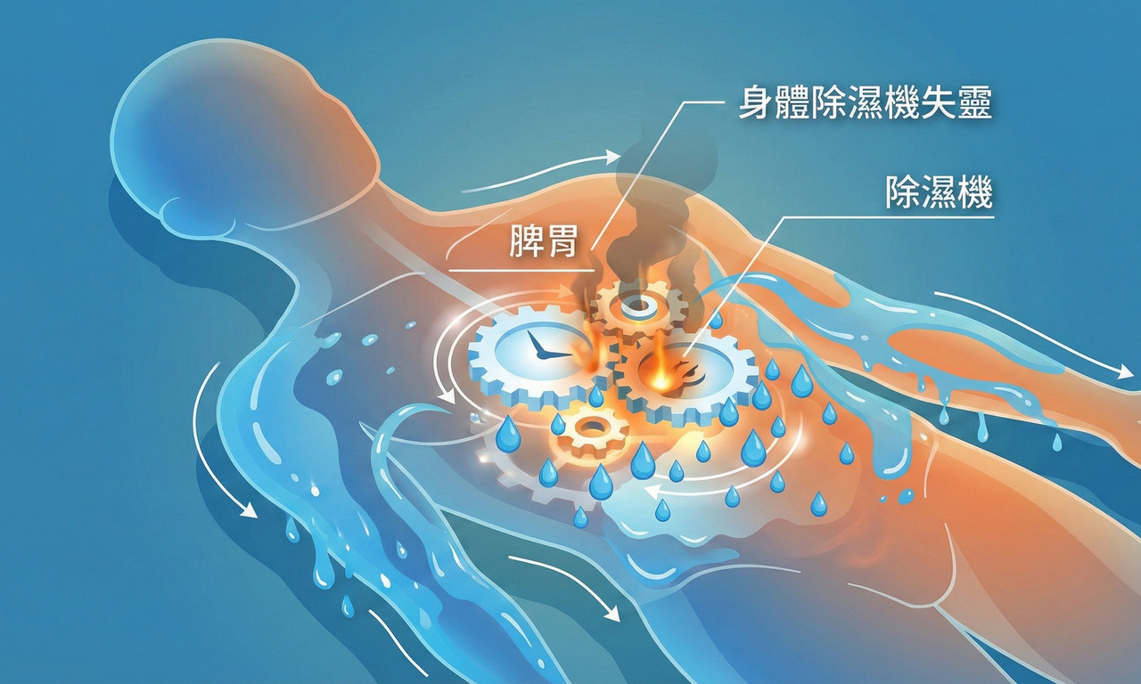 中醫濕疹成因圖解:脾胃代謝功能失調導致體內濕氣堆積
