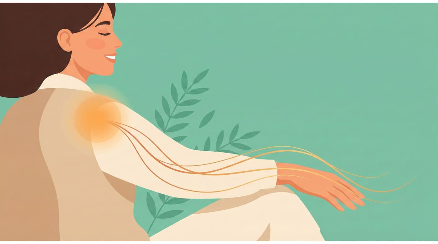 針灸得氣感覺示意圖,溫暖的氣血流動放鬆肌肉